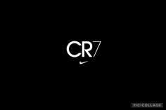 the word cr7 is written in white on a black background with a nike logo