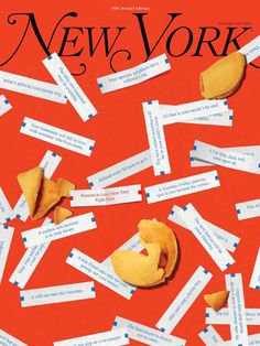 the cover of new york magazine with torn up pieces of paper on top of it