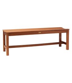 a wooden bench sitting on top of a white background