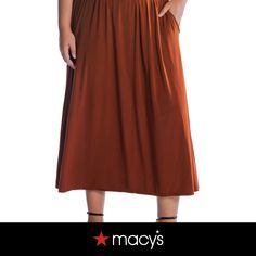 in stock Casual Brown Solid Color Skirt, Chic Brown Skirt With Pockets, Relaxed Brown Skirt For Day Out, Brown Relaxed Fit Skirt For Day Out, Brown Workwear Skirt With Pockets, Elegant Brown Skirt With Pockets, Brown Skirt For Day Out In Fall, Maxi Skirt With Pockets, Skirt With Pockets