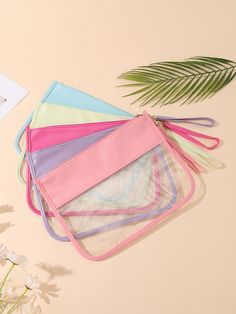 Multicolor  Collar  PVC  化粧品バッグ Embellished Stuff Bag, Hiking Accessories, Room Stuff, Portable Bag, Camping Bag, Bag Organizer, Back To School Supplies, Cosmetic Storage, Cosmetic Pouch