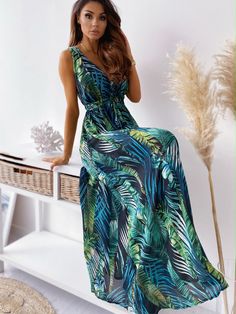 Boho Sleeveless Dress, Tie Maxi Dress, Sleeveless Outfit, Elegant Dresses For Women, Maxi Robes, Floral Print Maxi Dress, Floral Print Maxi, Maxi Skirts, Women Long Dresses