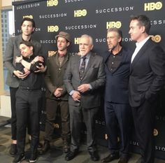 the cast of hbo's succession posing for a photo