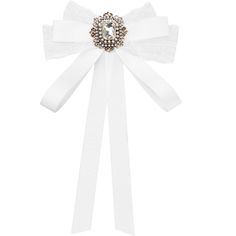 Suitable for daily use, it is a good gift for your friends. Perfect for parties, weddings, everyday office work, or other occasions. Wear it with stand-collar shirts, sweaters, blouses, and dresses for an elegant look and added glamour. There are two fastening methods: Locking the brooch on the back makes clipping your tie quicker and easier. Bow tie brooches for Women Light up your outfits! Notes： 1. This tie is pre-tied design, no need to tie it yourself. 2. Due to different computer monitors Elegant White Lapel Pin For Wedding, White Ribbon Brooches For Party, Elegant Ribbon Brooches For Gift, Elegant Ribbon Brooches As Gift, White Brooch With Decorative Bow For Gift, Elegant Brooches With Ribbon For Gifts, White Decorative Bow Jewelry For Wedding, Classic White Brooches For Gift, Classic White Brooches For Gifts