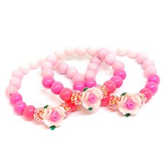 These adorable bracelets are the perfect favor for your little one's pineapple and flamingo themed party! Each bracelet features an enameled charm, resin rhinestone beads and an assortment of deep pink, bright pastel pink, golden yellow and green 10mm acrylic beads strung with durable stretch floss cord. Each bracelet comes individually packaged in organza bags. Please message me if you have any questions or if you would like to make some changes to this item. To be the first to know about new i Flamingo Themed Party, Pineapple Bracelet, Luau Birthday, Cardboard Jewelry Boxes, Bright Pastels, Small Jewelry Box, Birthday Thank You, Deep Pink, Cute Bracelets