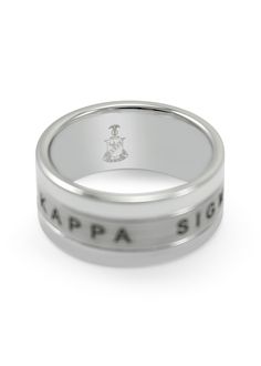 Ring - Kappa Sigma Tungsten Ring With Founding Date And Crest Kappa Sigma, Melting Point, Sigma Kappa, Little Brother, Laser Etching, Tungsten Ring, Wedding Rings, Perfect Gift, Engagement Rings