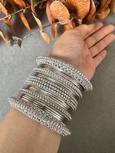 Plz let us know within 24hrs of receiving item if there is any issue with it and post within 7days of delivery. This listing comprises of a pair of beautiful Bangles. The pic shown is of the real product and you will receive exactly what Is shown in the pic. But plz allow for slight imperfections. So plz buy with confidence 😊 Many thanks for visiting my shop snd hope you could find the perfect set to suit the occasion x Any Questions? Plz Ask? Metal Bangles, Beautiful Bangles, The Bangles, Copper Style, Metallic Silver, Bangle Bracelets, Jewelry Bracelets, Im Not Perfect, Bangles