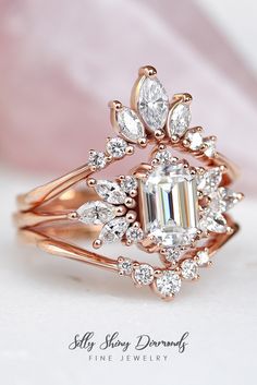 Dazzling Rose Gold Wedding Ring, Rose Gold Wedding Cluster Ring With Diamond Cut, Rose Gold Diamond Cluster Ring For Wedding, Exquisite Moissanite Wedding Ring, Dazzling Rose Gold Diamond Ring For Wedding, Wedding Rose Gold Diamond Cluster Ring, Rose Gold Moissanite Cluster Ring For Wedding, Rose Gold Marquise Cut Wedding Ring, Rose Gold Moissanite Marquise Cut Wedding Ring