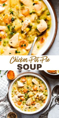 Loaded with tender veggies, juicy meat, and a rich broth, this chicken pot pie soup is coziness in a bowl. It’s hearty, delicious, easy to make, and the ultimate comfort food.