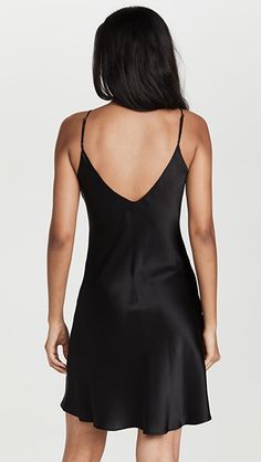 DANNIJO Mini Bias Slip | SHOPBOP Satin Halter Dress, Cami Nyc, Pajama Dress, Night Dress For Women, Casual Home, Mini Slip Dress, Lace Cami, Hem Style, Pullover Designs