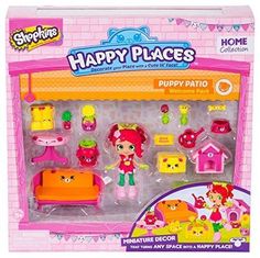 the happy place puppy patio playset is in its box