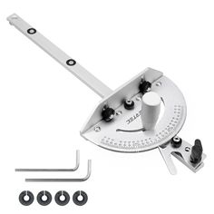 an image of a tool set up on a white background with screws and nuts