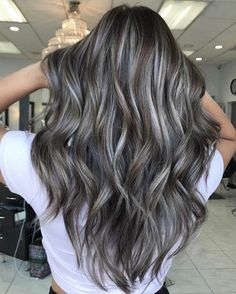 Pelo Color Ceniza, Gray Blending, Ash Brown Hair, Brunette Hair With Highlights