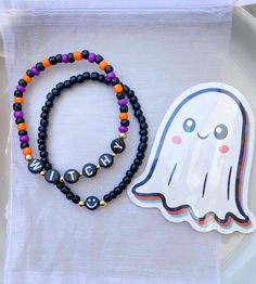 Halloween Bracelets / Halloween Beaded Bracelet Sets / Halloween Spooky Bracelet Stack / Kids Halloween Bracelets Halloween Party Bracelets - Etsy Spooky Bracelet, Bracelets Halloween, Party Bracelets, Bracelets Etsy, Halloween Bracelet, Bracelet Sets, Halloween Beads, Bracelet Ideas, Kids Halloween