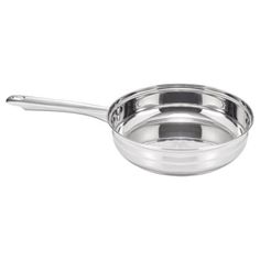 stainless steel frying pan with handle