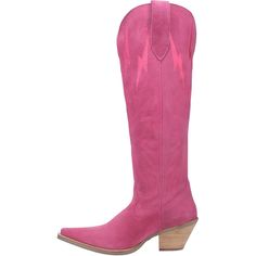 This classic cowboy boot is sure to make a statement. The Dingo Thunder Road leather cowboy boots in fuchsia feature thunder road bolt detailing and a striking fuchsia color. Crafted with exquisite quality and style, these boots are sure to make an impression. Preorder now! *Read to bottom please* This boot features: leather foot, 16 inch height, hinged cushion insole, snip toe and unit heel. Calf circumference measures 17 inches around. These boots are shipped directly to you from the manufactu Tall Pink Boots, Dolly Shirt, Dingo Boots, Classic Cowboy, Closed Toe Heels, Tall Fashion, Leather Cowboy Boots, Fuchsia Color, Cowboy Boot