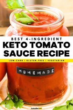 the best keto tomato sauce recipe in a jar