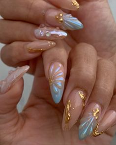 Formal Nails, Summery Nails, Mermaid Nails, Cute Gel Nails, Dream Nails, Fire Nails, Funky Nails, Best Acrylic Nails, Long Acrylic Nails