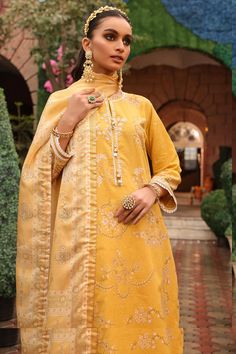 Alkaram FC-35Q-23-Yellow Festive Eid Collection Original brand suit fabric and photography lite diffrance in actual print. Anarkali Sets With Printed Motifs In Yellow, Festive Yellow Set With Printed Motifs, Yellow Bollywood Kurta With Printed Motifs, Yellow Dupatta With Printed Motifs For Diwali, Eid Gold Salwar Kameez With Printed Motifs, Festive Gold Salwar Kameez With Printed Motifs, Gold Salwar Kameez With Printed Motifs For Eid, Yellow Lawn Suit With Printed Motifs For Diwali, Yellow Kurta With Printed Motifs