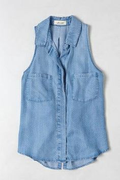 No sleeve Sleeveless Chambray, Bella Dahl, Sleeveless Shirt, Tops For Women, Clothing For Women, Summer Shirts