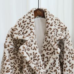 FREE SHIPPING Oversized Leopard Long Teddy Bear Jacket Coat Women 2019 Winter Ladies Overcoat Chunky Outerwear Plus Size Faux Lamb Fur Jackets JKP2928 Winter Leopard Print Faux Fur Outerwear, Trendy Leopard Print Winter Outerwear, Winter Leopard Print Outerwear With Faux Fur Trim, Winter Leopard Print Outerwear With Pockets, Fall Leopard Print Outerwear With Faux Fur Trim, Ladies Overcoat, Leopard Fur Coat, White Fur Coat, Teddy Bear Jacket