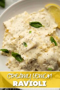 this creamy lemon ravioli is the perfect side dish for any meal