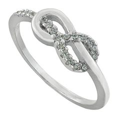 Ring Style: Bands, Stackable RingsFeatures: Nickel FreeShape: InfinityStone Cut: RoundMetal Color: WhiteMetal: Sterling SilverBand Width: 20.5mmCare: Wipe CleanStone Type: 19 Cubic ZirconiaCountry of Origin: Imported Silver Cubic Zirconia Infinity Ring, Silver Infinity Ring With Diamond Accents, Silver Infinity Diamond Ring With Accents, Silver Infinity Diamond Ring Fine Jewelry, Silver Infinity Promise Ring, Infinity Sterling Silver Diamond Ring For Promise, Sterling Silver Infinity Diamond Ring For Promise, Sterling Silver Infinity Diamond Ring With Accents, Infinity Band Ring