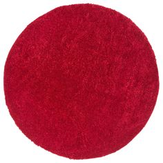 a round red rug on a white background