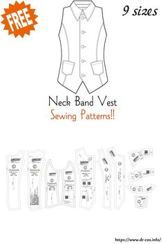 the neck band vest sewing pattern is shown