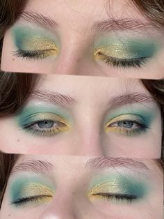 Maximalist Eye Makeup, Mint Makeup Looks, Blue And Green Makeup Looks, Funky Eyeshadow, Funky Eye Makeup, Whimsical Makeup, Winter Make Up, Funky Makeup, Learn Makeup