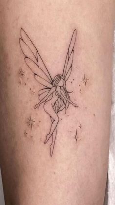 fairy tattoo in 2022 | Artsy tattoos, Pretty tattoos, Fairy tattoo Small Fairy Tattoos, Pixie Tattoo, Artsy Tattoos, Tato Jari, Fairy Tattoo Designs, Small Pretty Tattoos, Petite Tattoos, Discreet Tattoos