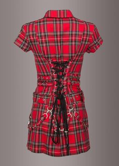 Plaid punk dress Pretty Corset, Womens Plaid Dress, Corset Lacing, Plaid Mini Dress, Black Lace Choker, Scene Fashion, Edgy Style, London Calling, Fancy Dresses Party