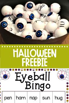 halloween freebie eyeball bingo game for kids to play in the yard or on the lawn