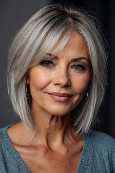 Low Lights In Greying Hair, Hair Between Chin And Shoulders, Mid Length Hair For Fine Hair, 60 Year Old Hairstyles, Medium Fine Hair, Medium Shag, 60 Hairstyles, Mom Hair, Haircuts For Medium Length Hair