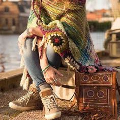 Bohemian Style Jewelry, Bohemian Style Clothing, Hippie Style Clothing, Winter Boho, Hippie Outfits, Bohemian Fashion, Bohemian Clothes