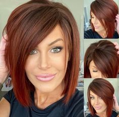 Pelo Color Borgoña, Auburn Hair, Short Blonde Hair, Medium Hair Cuts, Fall Hair Colors, Brunettes