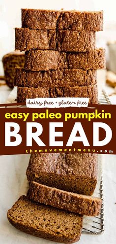 Looking for easy snacks to make or simple breakfast ideas? Have the BEST Paleo Pumpkin Bread! It's so moist and flavorful. This pumpkin recipe is also gluten-free, dairy-free, and refined sugar-free! Enjoy this fall food today! Paleo Pumpkin Bread, Paleo Roast, Paleo Pumpkin, Paleo Recipes Easy, Diet Desserts, Brunch Time, Easy Paleo