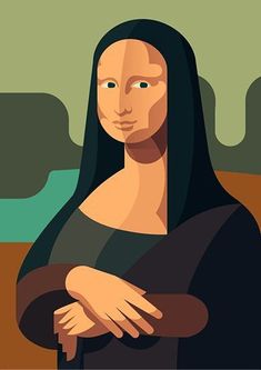 a painting of a woman with long black hair