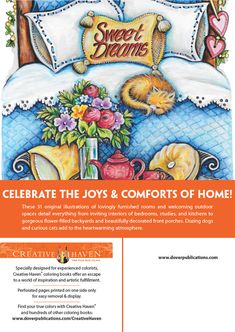 an advertisement for a bed and breakfast event with the words, sweet dreams celebrate the joys & comforts of home