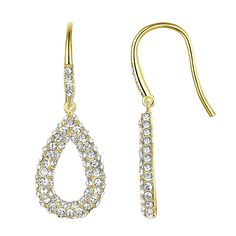 Add a distinctively dazzling touch to any outfit with these Chrystina crystal teardrop earrings. Add a distinctively dazzling touch to any outfit with these Chrystina crystal teardrop earrings. Crystal accent Nickel free Metal: brass Backings: fishhook Packaging: boxed Plating: fine silver Finish: polished Dimensions: 36 mm x 12 mm Size: One Size. Color: White. Gender: female. Age Group: adult. Material: Gold Plate|Brass. Crystal Teardrop Pear-shaped Earrings For Party, Evening Teardrop Earrings With Rhinestones, Pear-shaped Crystal Teardrop Earrings For Parties, Glamorous Pear-shaped Crystal Teardrop Earrings, Party Pear-shaped Crystal Teardrop Earrings, Sparkling Stones Teardrop Earrings For Evening, Glamorous Crystal Teardrop Earrings, Formal Rhinestone Teardrop Earrings, Sparkling Teardrop Earrings For Evening