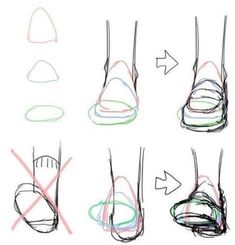 how to draw shoes step by step