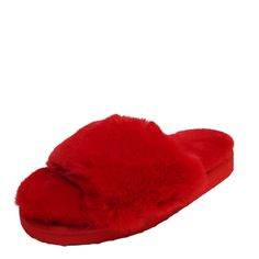 INC international concepts fur slippers 100% Polyester Faux Furround, open toeslip on faux fur slippers100% polyester lining and sock, textile flocking, EVA soleImported Fluffy Flat Synthetic Slippers, Fluffy Round Toe Slippers, Winter Faux Fur Flat Slippers, Flat Slippers With Faux Fur Lining For Winter, Red Round Toe Slippers For Winter, Winter Flat Slippers With Faux Fur Lining, Red Round Toe Winter Slippers, Winter Red Round Toe Slippers, Flat Faux Fur Slippers