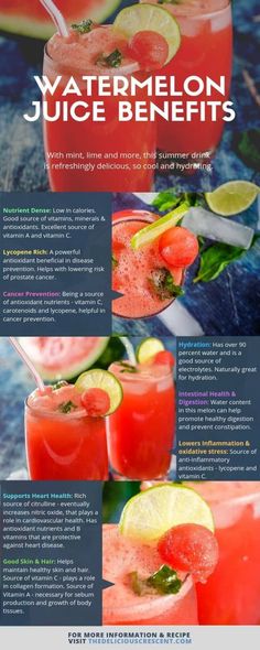 the recipe for watermelon juice benefits