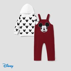 Adorable Mickey Mouse printed sweatshirt and burgundy overalls set for toddlers
* Product features: Adorable Mickey Mouse printing
* Fabric characteristics: Soft and comfortable
* Piece of product: Sweatshirt and overalls set
* Neckline: Round neck
* Sleeves: Long sleeves
* Style: Casual and cute Mickey Mouse design
* Fit: Regular fit
* Length: Standard length Hoodie With Overalls, Mickey Hoodie, Cute Mickey Mouse, Mickey Mouse Design, Printing Fabric, Mouse Print, Mickey And Friends, Printed Sweatshirts, Disney Mickey