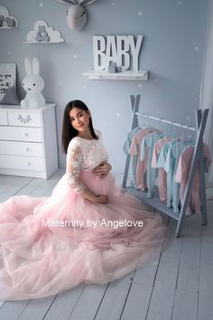 More maternity dresses can be seen here.https://www.etsy.com/shop/ANGELOVEStore?ref=simple-shop-header-name&listing_id=699258961&section_id=28816361Dress for the pregnant with a tulle skirt. The dress is designed for photo shoots, but according to your desire, I can shorten it and it is suitable for various celebrations.The dress is sewn by your standards, so that you would be as comfortable in it at such an exciting moment.I can offer this dress in completely different shades in combina Felt Hair Accessories, Baby Tutu, Pregnant Belly, Pink Ruffle, Tulle Wedding, Tulle Fabric, Maternity Dress, Maternity Dresses