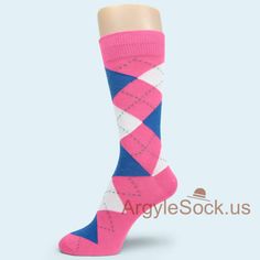 USH745: PINK BLUE WHITE GREEN ARGYLE SOCK FOR MAN Grey Socks, Blue Socks, Green Fashion