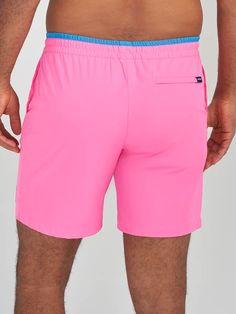 Grab your sunglasses and your flamingo floaty and sink into island time with these classic swimmers. These jealousy-inducing trunks feature an ultra quick drying shell, mesh basket liner and a zipper back pocket. Not to mention the elastic waistband and build-in drawstring designed to keep your trunks secure from the swim up bar all the way to the all you can eat crab leg buffet. Fabric: 92% Polyester/8% Spandex Machine Wash Cold, Tumble Dry Low Best for: Swimming, Sunbathing, Boat Days, Boogie Micro-elastic Moisture-wicking Activewear For Summer, Summer Activewear With Moisture-wicking, Pink Summer Swim Trunks For Water Sports, Sporty Go-dry Activewear For Water Sports, Casual Stretch Activewear For Water Sports, Casual Pink Swimwear With Upf 50+, Sporty Solid Activewear For Water Sports, Summer 4-way Stretch Swim Trunks For Water Sports, Stretch Swim Trunks With Upf 50+ For Water Sports