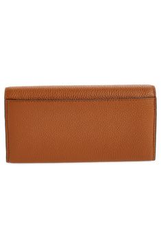 The iconic topstitching and tassel accent linked to the Marcie line distinguish this '70s-inspired leather wallet with a well-organized interior. Snap-flap closure Dual interior compartments with center zip-pocket divider; currency pockets; 12 card slots Leather Made in Italy Designer Handbags This brand has B Corp certification, representing business practices with emphasis on social and environmental performance, accountability and transparency This brand meets Nordstrom Responsible Brands cri Leather Wallet On Chain For Workwear, Leather Rectangular Wallet For Work, Luxury Brown Leather Wallet On Chain, Classic Leather Wallet On Chain For Office, Tan Leather Wallet On Chain, Brown Leather Wallet With Magnetic Closure, Brown Leather Wallets With Magnetic Closure, Leather Trifold Clutch For Formal Occasions, Elegant Brown Leather Wallet On Chain