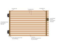 an image of a wooden fence with instructions on how to install it and where to put the