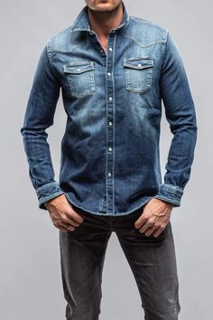 Shop Axels Premium Denim online at Axel's! Explore the curated collection of Mens - Shirts from Axels Premium Denim, & more. Enjoy discounted shipping on all online orders. Explore our curated collection of Axels Premium Denim. Western Inspiration, Outfit Grid, Create Shirts, Shearling Jacket, Western Shirts, Premium Denim, Casual Jacket, Classic Shirt, Sport Coat